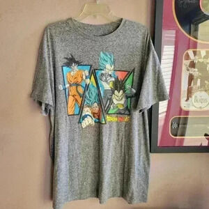 Dragonball Z Toei Animation Gray Men's Shirt T-shirt Size XXL Short Sleeve